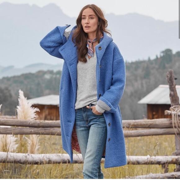 Sundance Vibrant Living Boucle Wool Coat Size Small - Picture 1 of 6